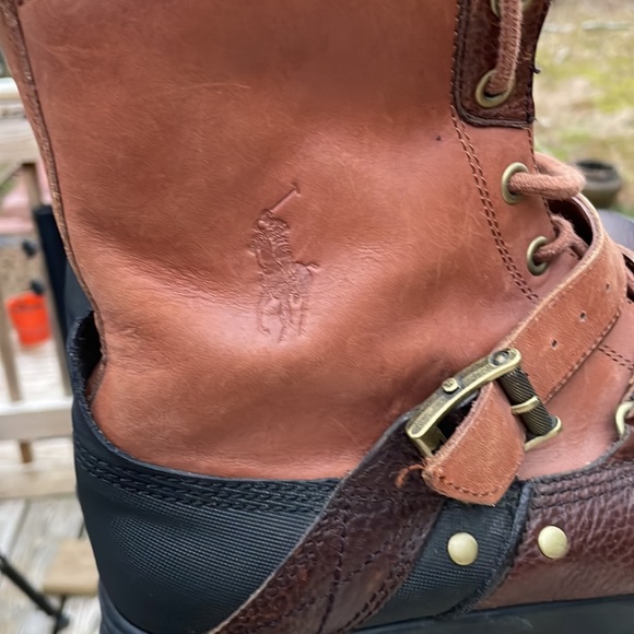 Polo Ralph Lauren Brown Hi Leather Boots Size 12D - Picture 8 of 15